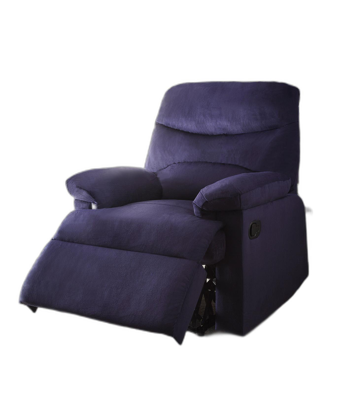 Arcadia Recliner , Blue Woven Fabric - AFS