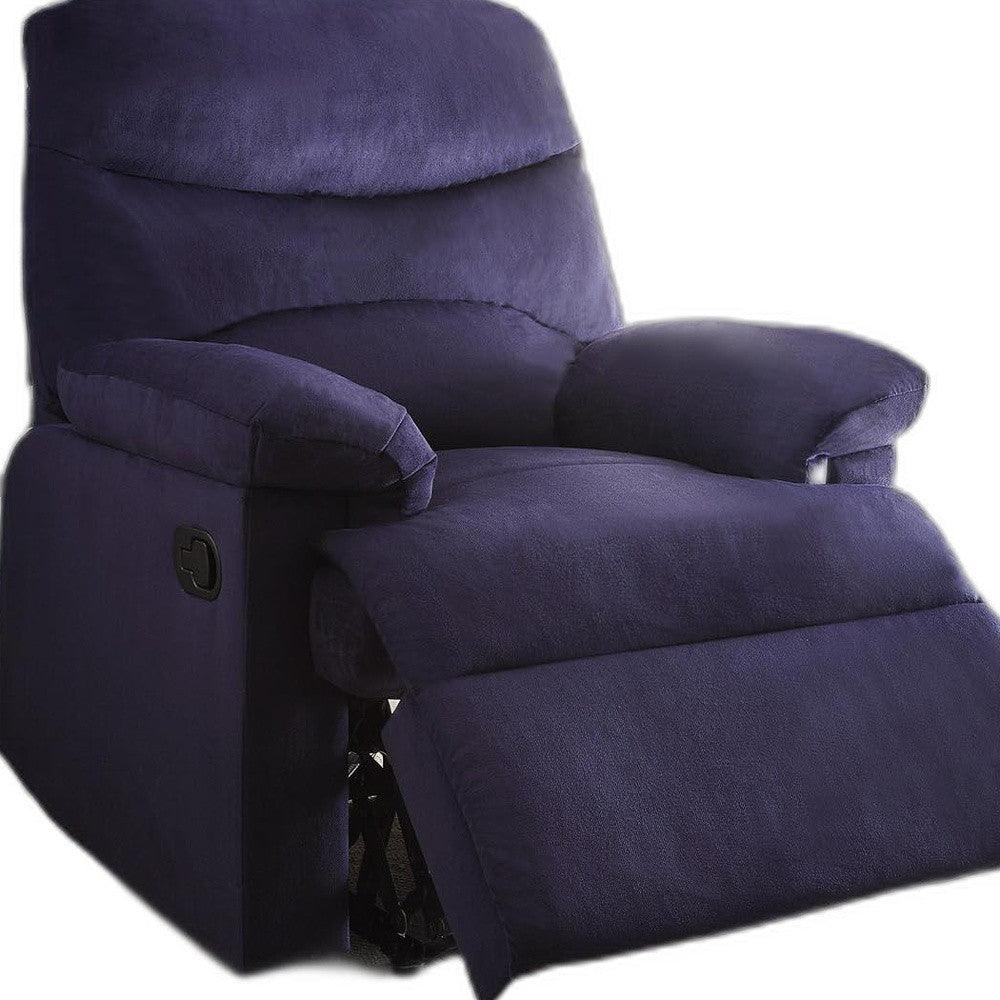 Arcadia Recliner , Blue Woven Fabric - AFS