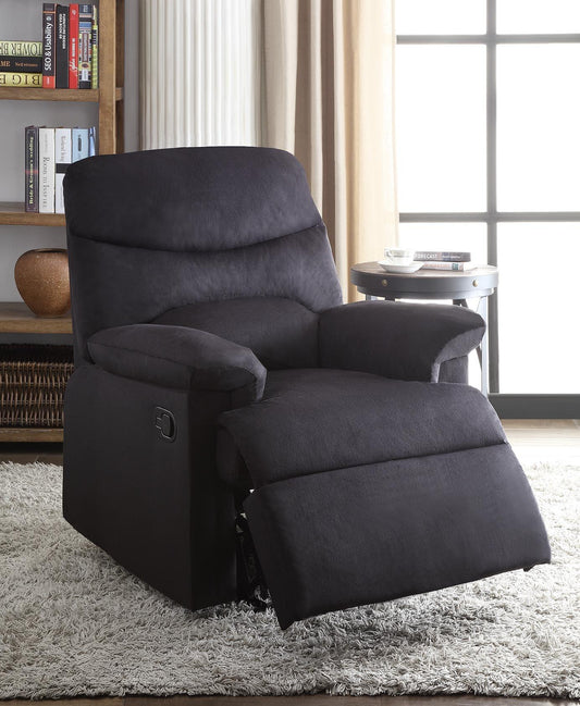 Arcadia Recliner , Black Woven Fabric - AFS