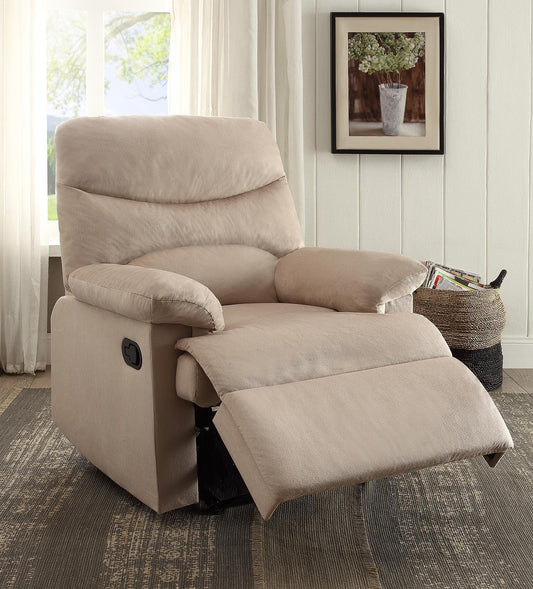 Arcadia Recliner , Light Brown Woven Fabric - AFS