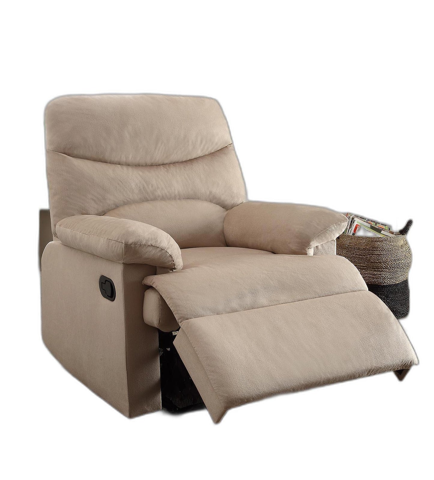 Arcadia Recliner , Light Brown Woven Fabric - AFS