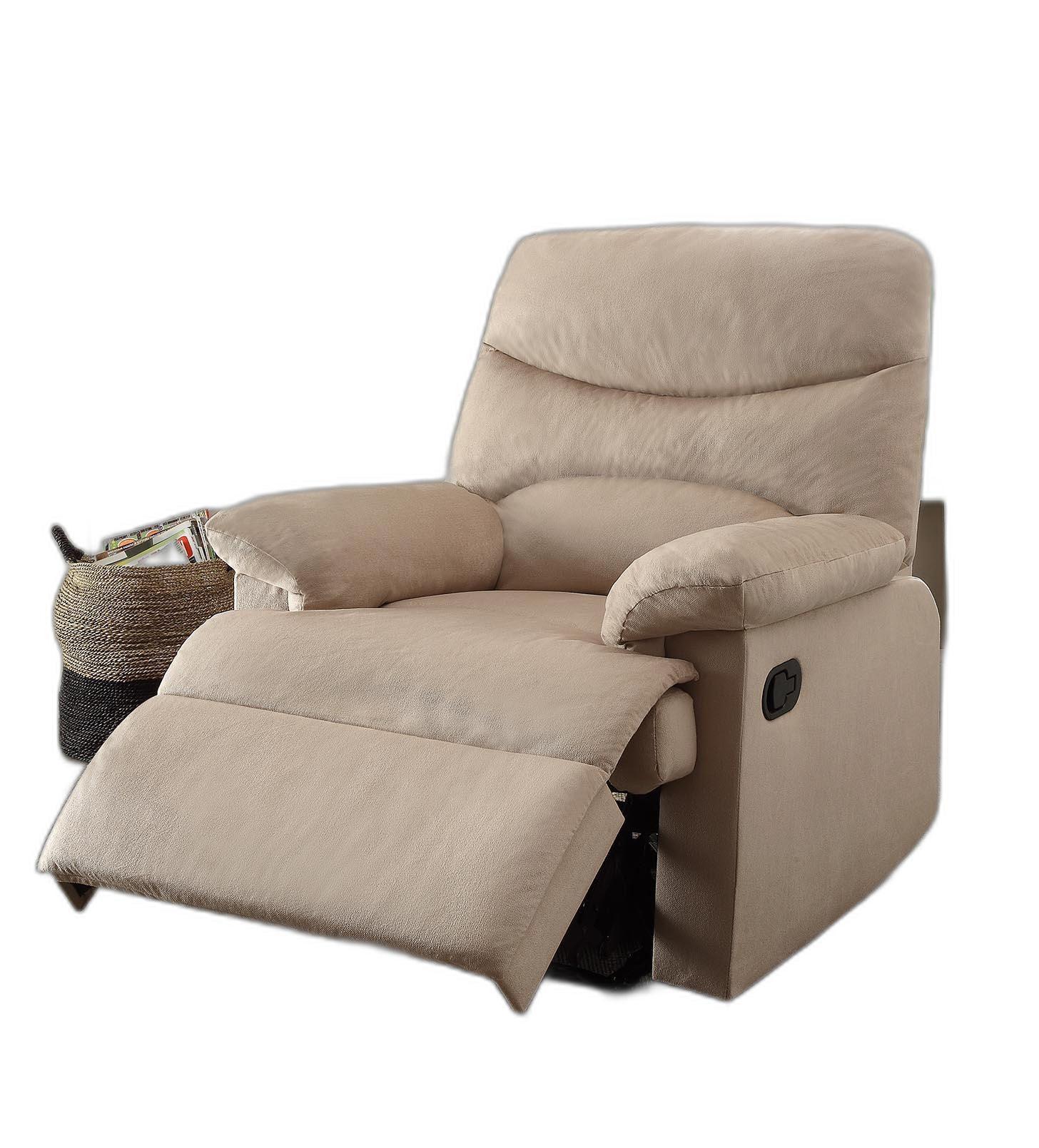 Arcadia Recliner , Light Brown Woven Fabric - AFS