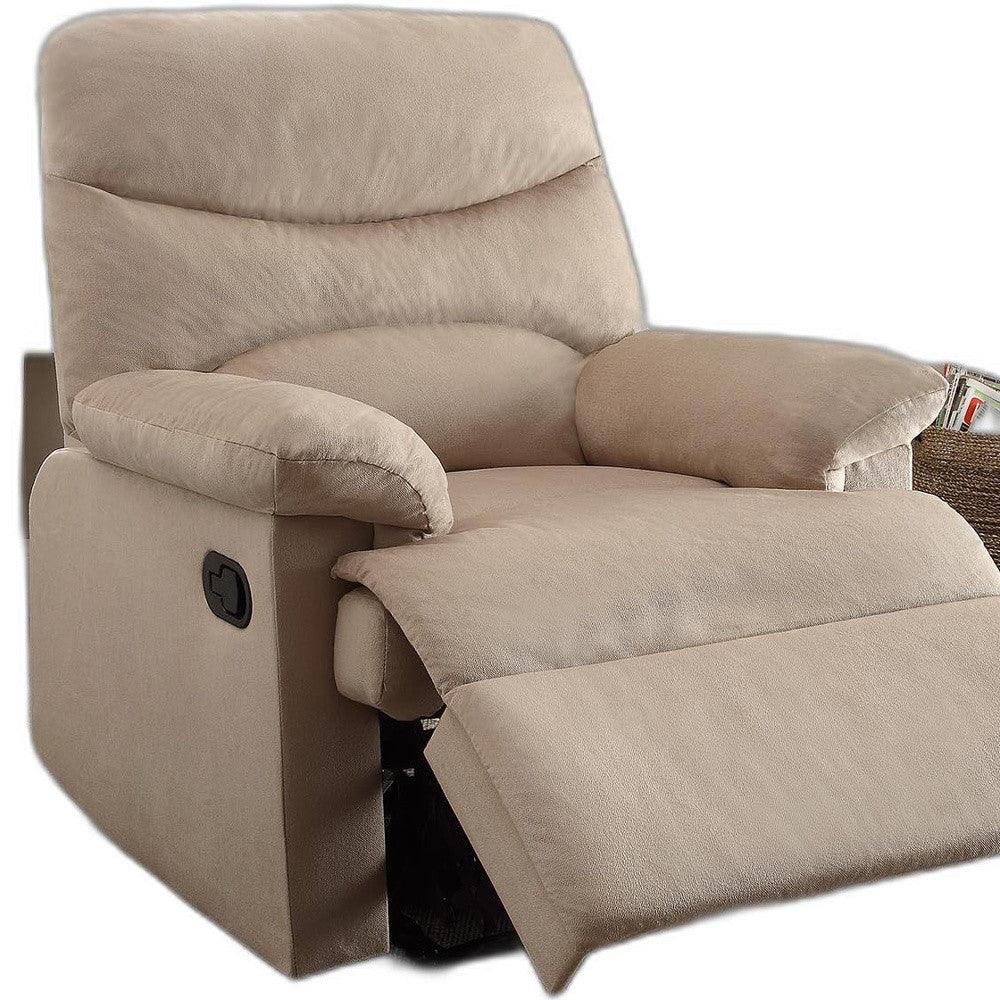 Arcadia Recliner , Light Brown Woven Fabric - AFS