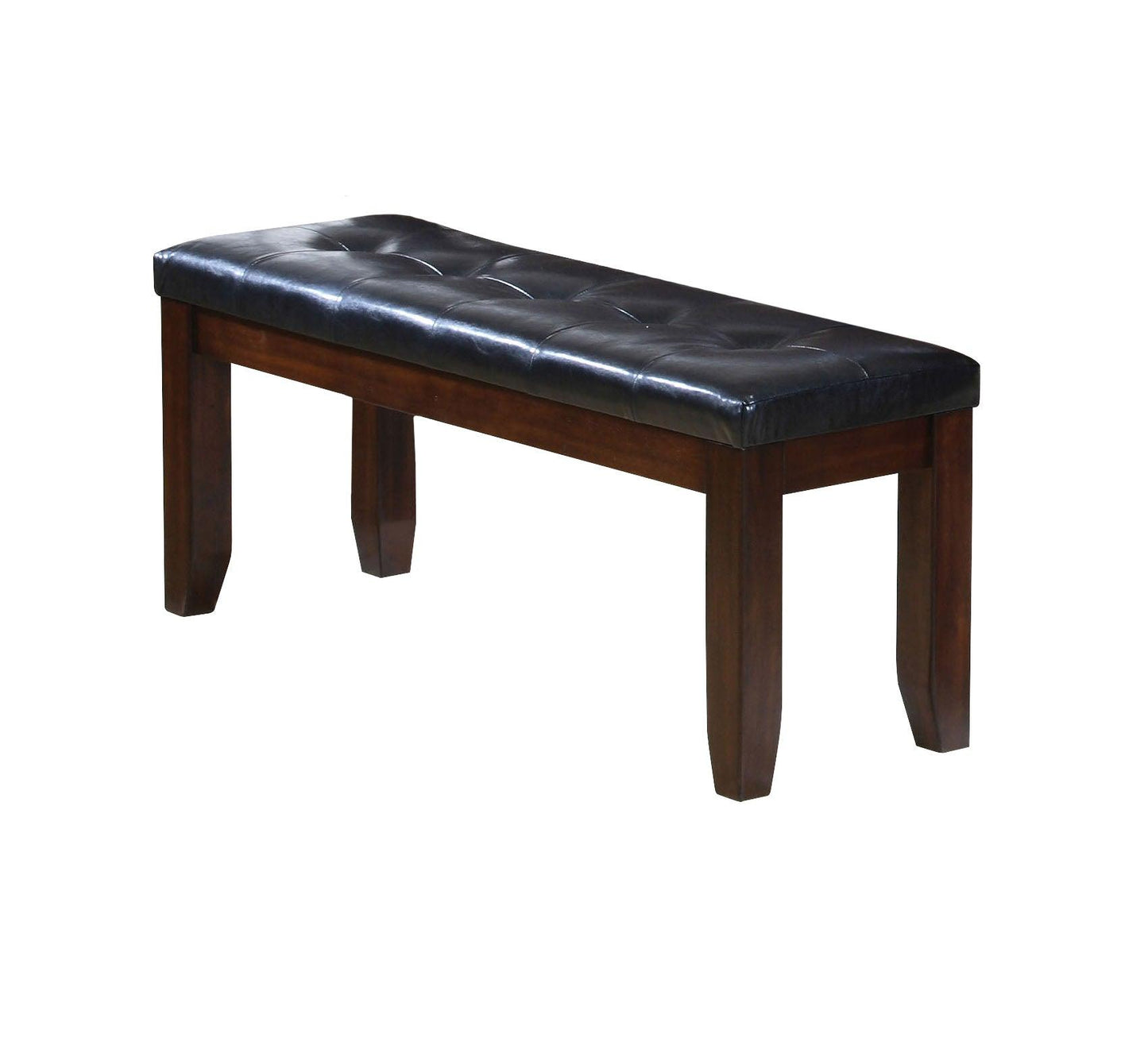 Urbana Bench , Black PU & Cherry - AFS