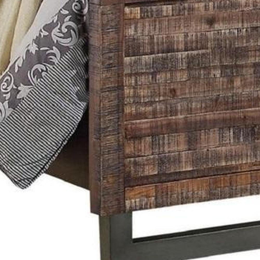 87" X 64" X 56" Reclaimed Oak Queen Bed - AFS