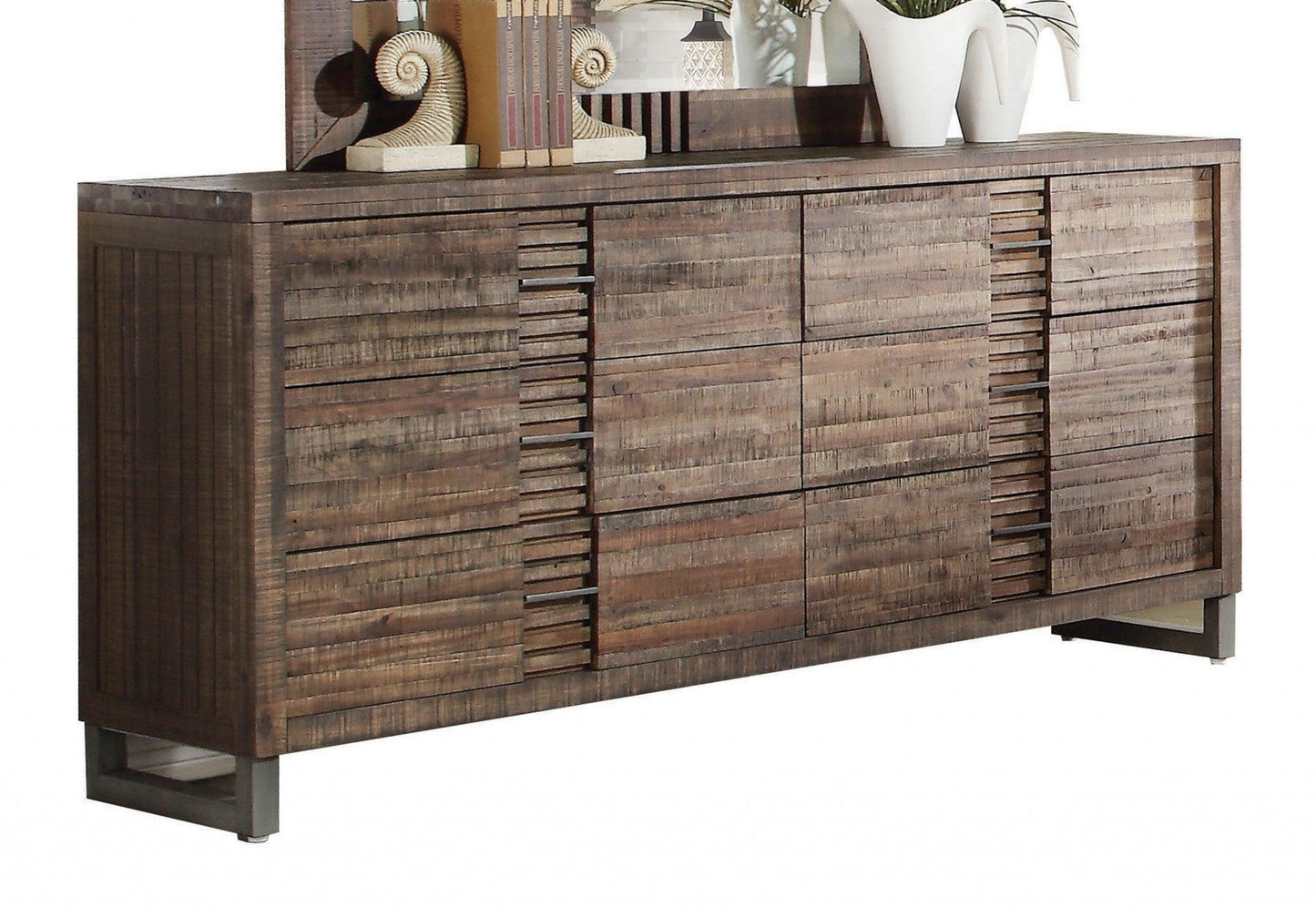 68" X 18" X 34" Reclaimed Oak Dresser - AFS