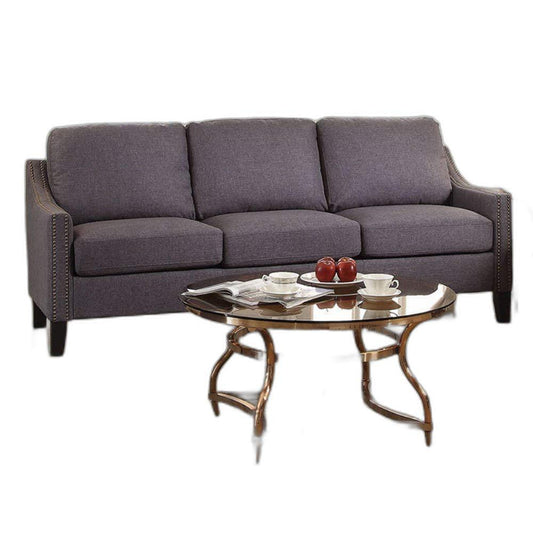 68" X 31" X 36" Gray Linen Sofa - AFS
