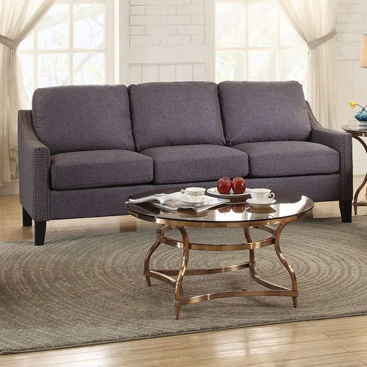 68" X 31" X 36" Gray Linen Sofa - AFS