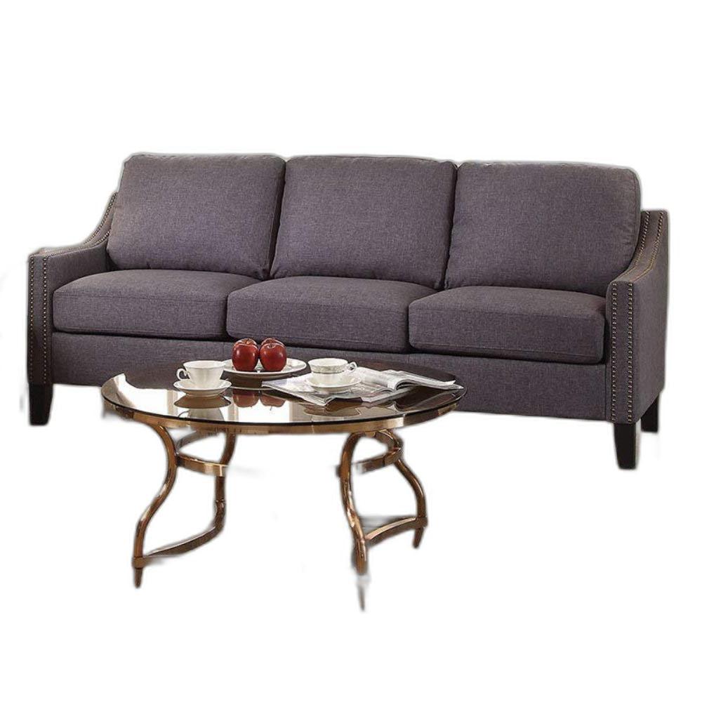 68" X 31" X 36" Gray Linen Sofa - AFS