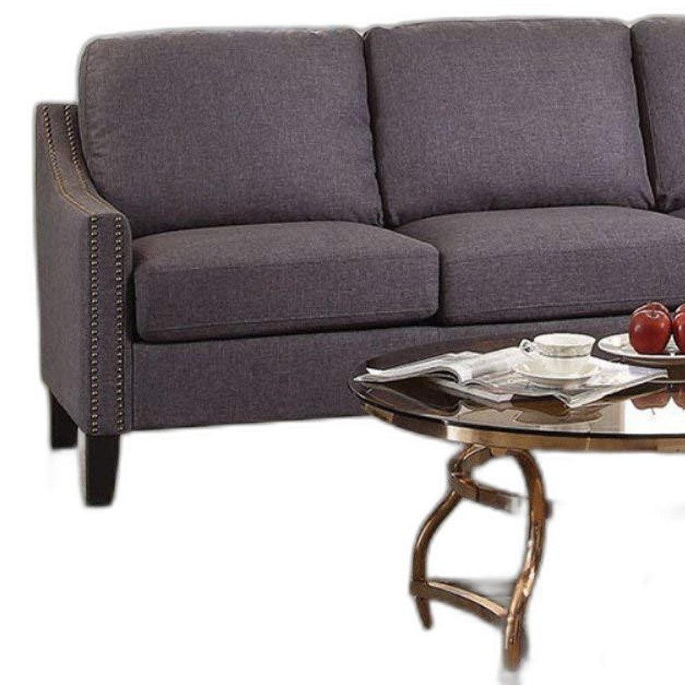 68" X 31" X 36" Gray Linen Sofa - AFS