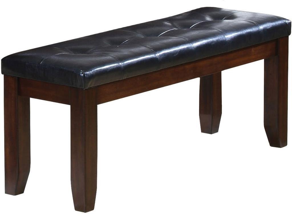 48" X 17" X 20" Black And Espresso Elegant Bench - AFS