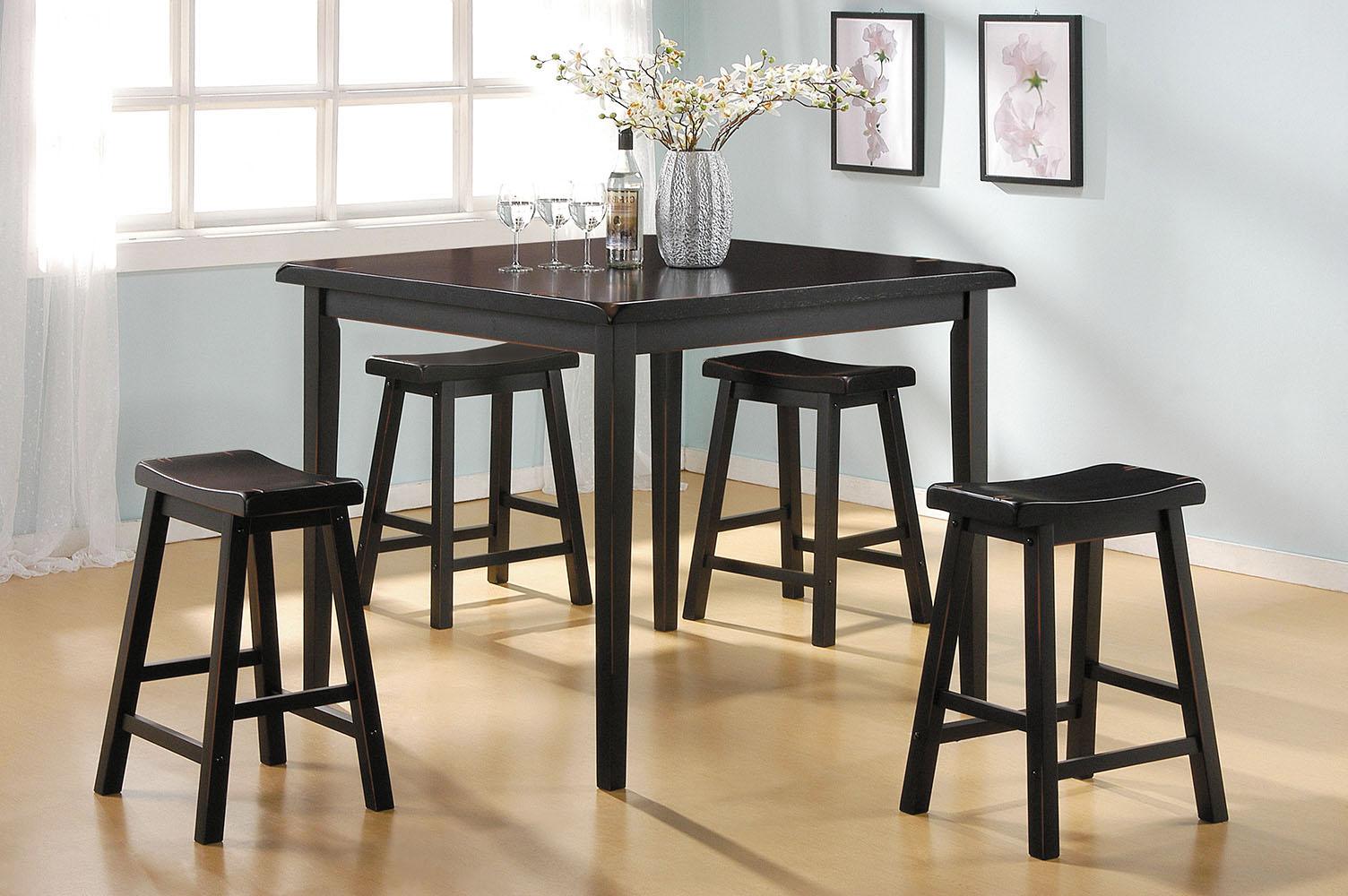 Mod Black Counter Height Five Piece Dining Set - AFS