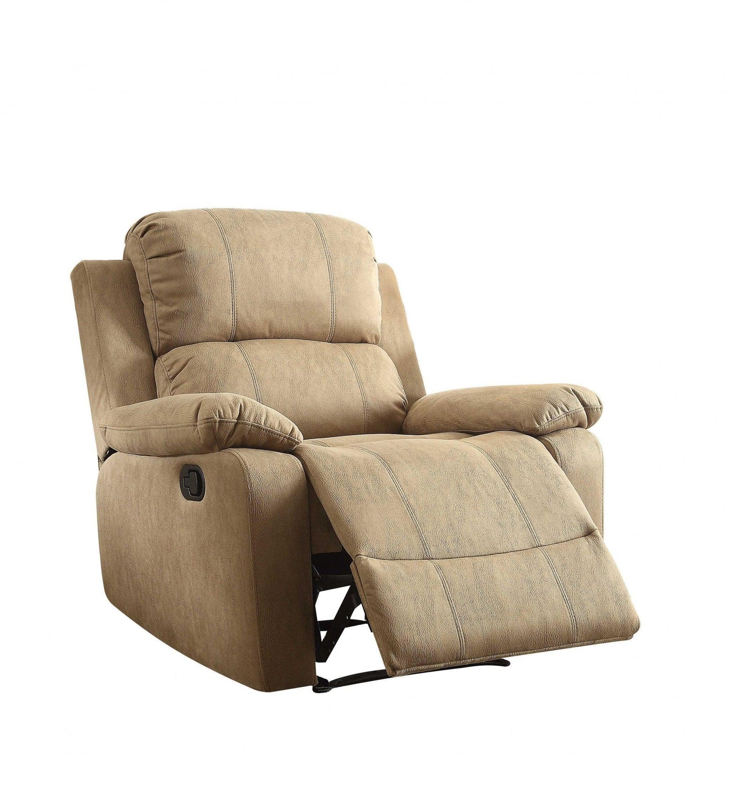 38" X 38" X 39" Charcoal Polished Microfiber Fabric Recliner - AFS