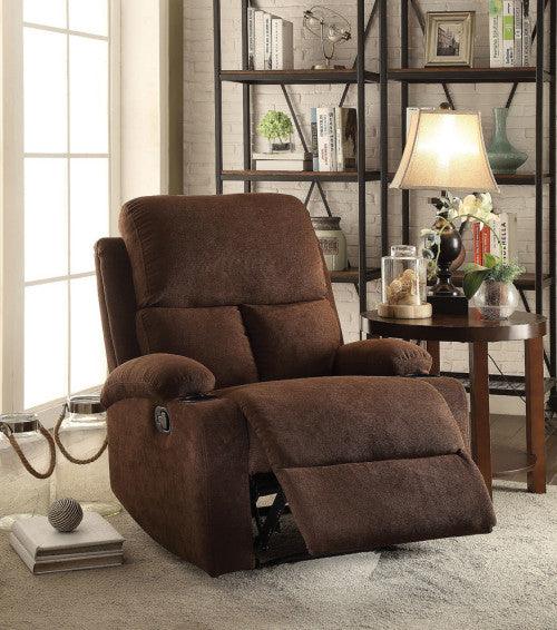 32" X 37" X 39" Blue Linen Fabric Recliner - AFS