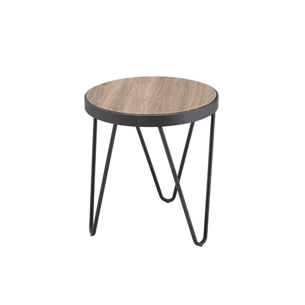 Rustic Weathered Gray Oak End Table - AFS