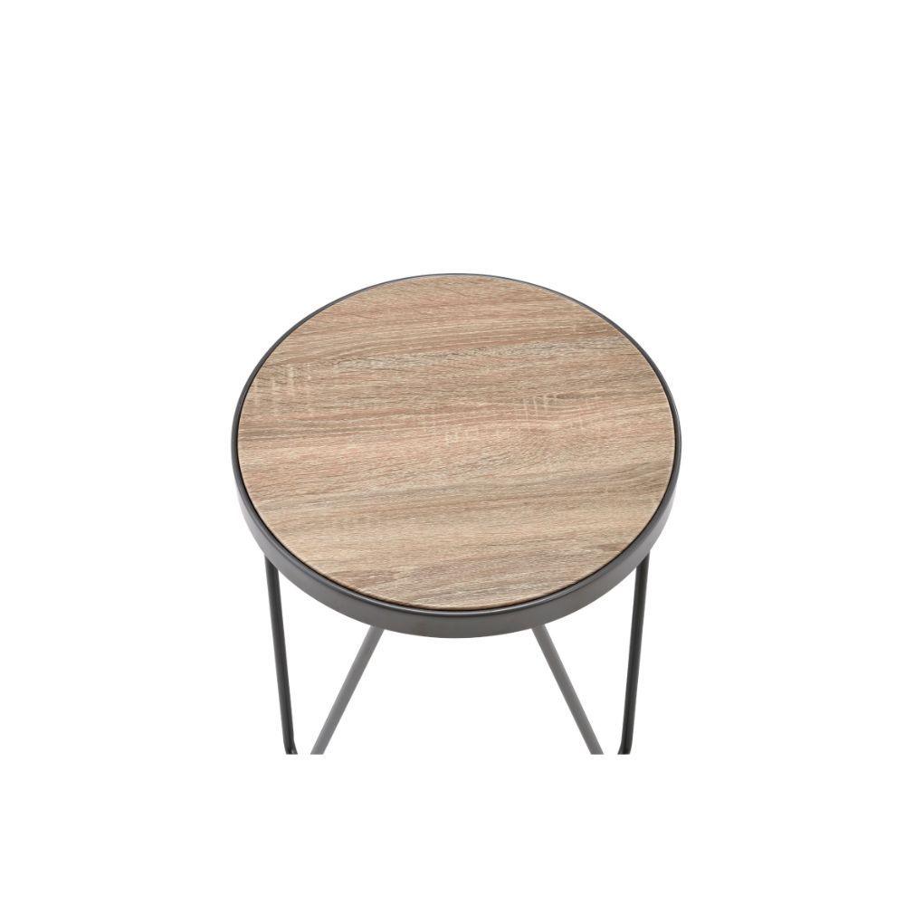 Rustic Weathered Gray Oak End Table - AFS