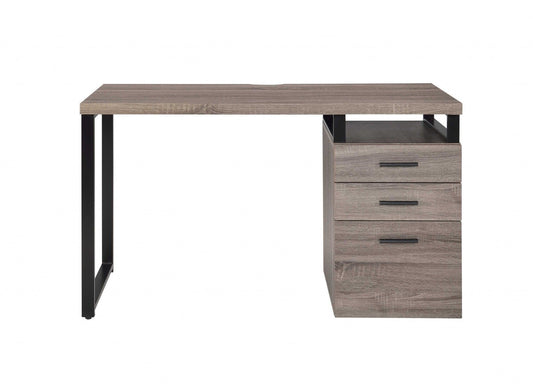 47" X 22" X 28" Gray Oak Pvc Desk - AFS