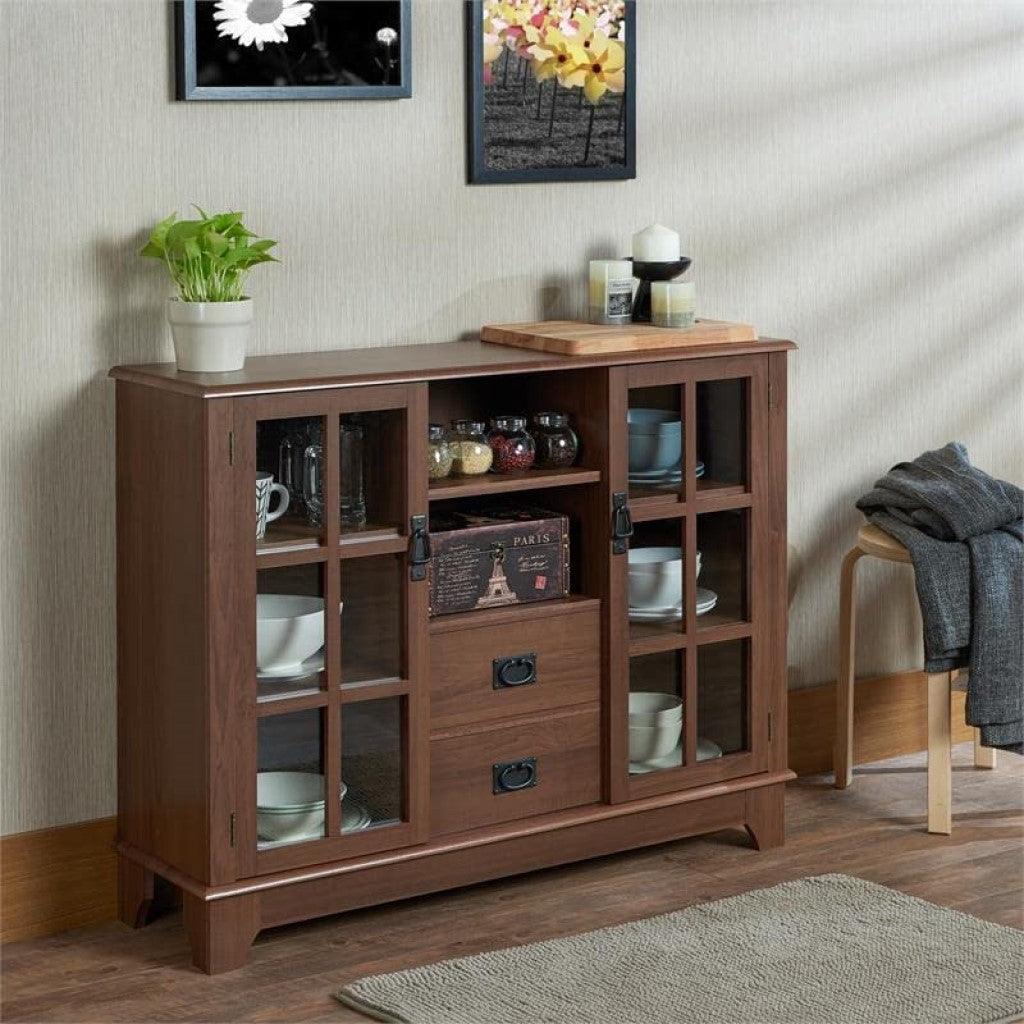 42" X 12" X 32" Walnut Mdf Cabinet - AFS