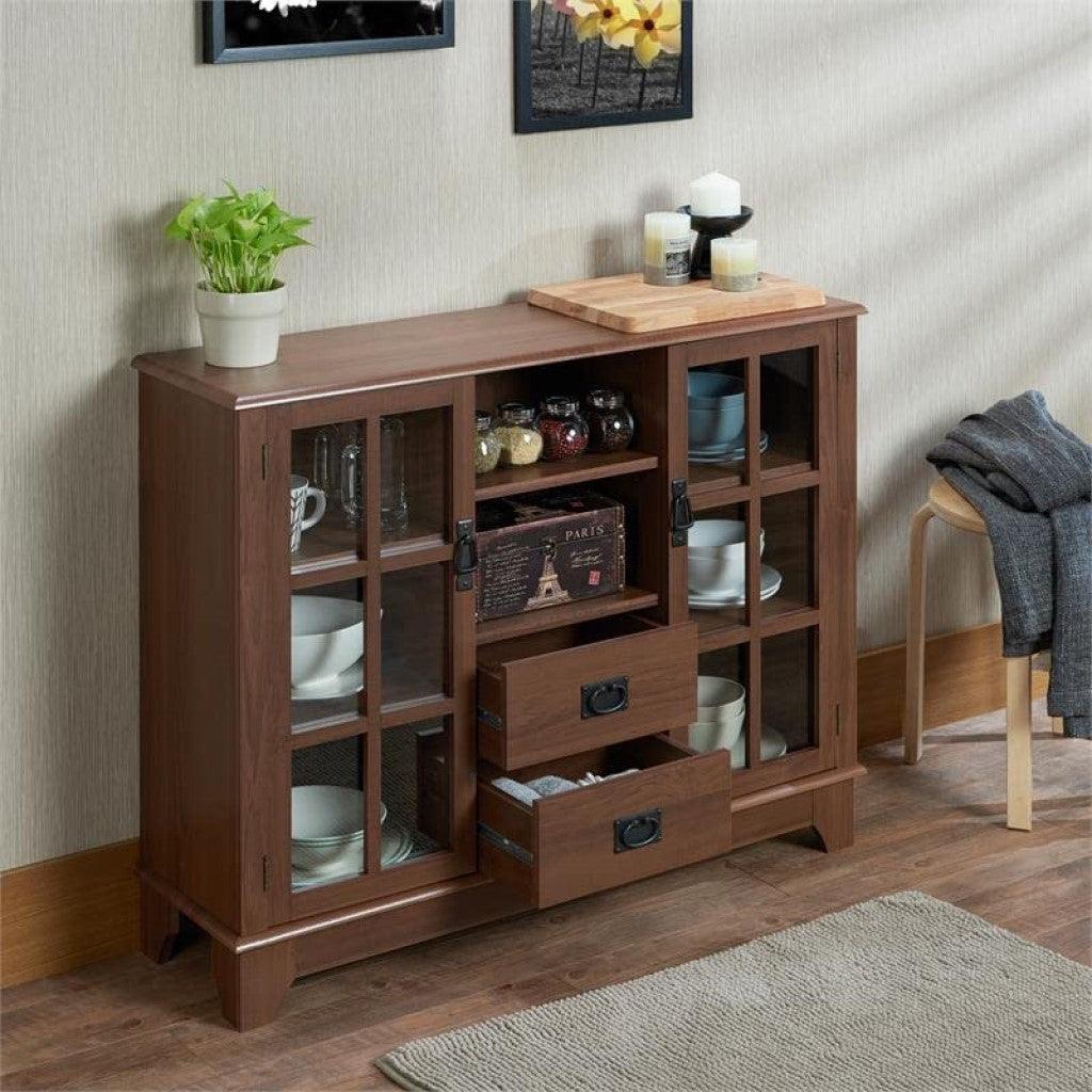 42" X 12" X 32" Walnut Mdf Cabinet - AFS