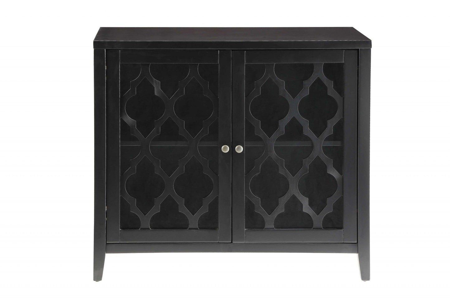 34" X 15.4" X 30" Black Mdf Cabinet - AFS