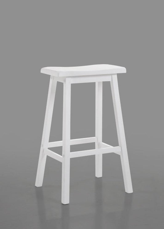 18" X 16" X 29" White Rubber Wood Bar Stool (Set-2) - AFS