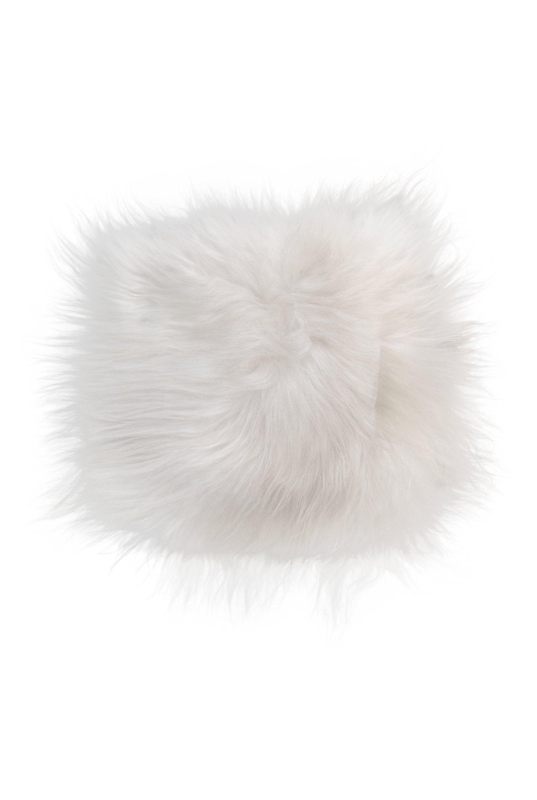 Natural Sheepskin White Square Super Soft Chair Pad - AFS