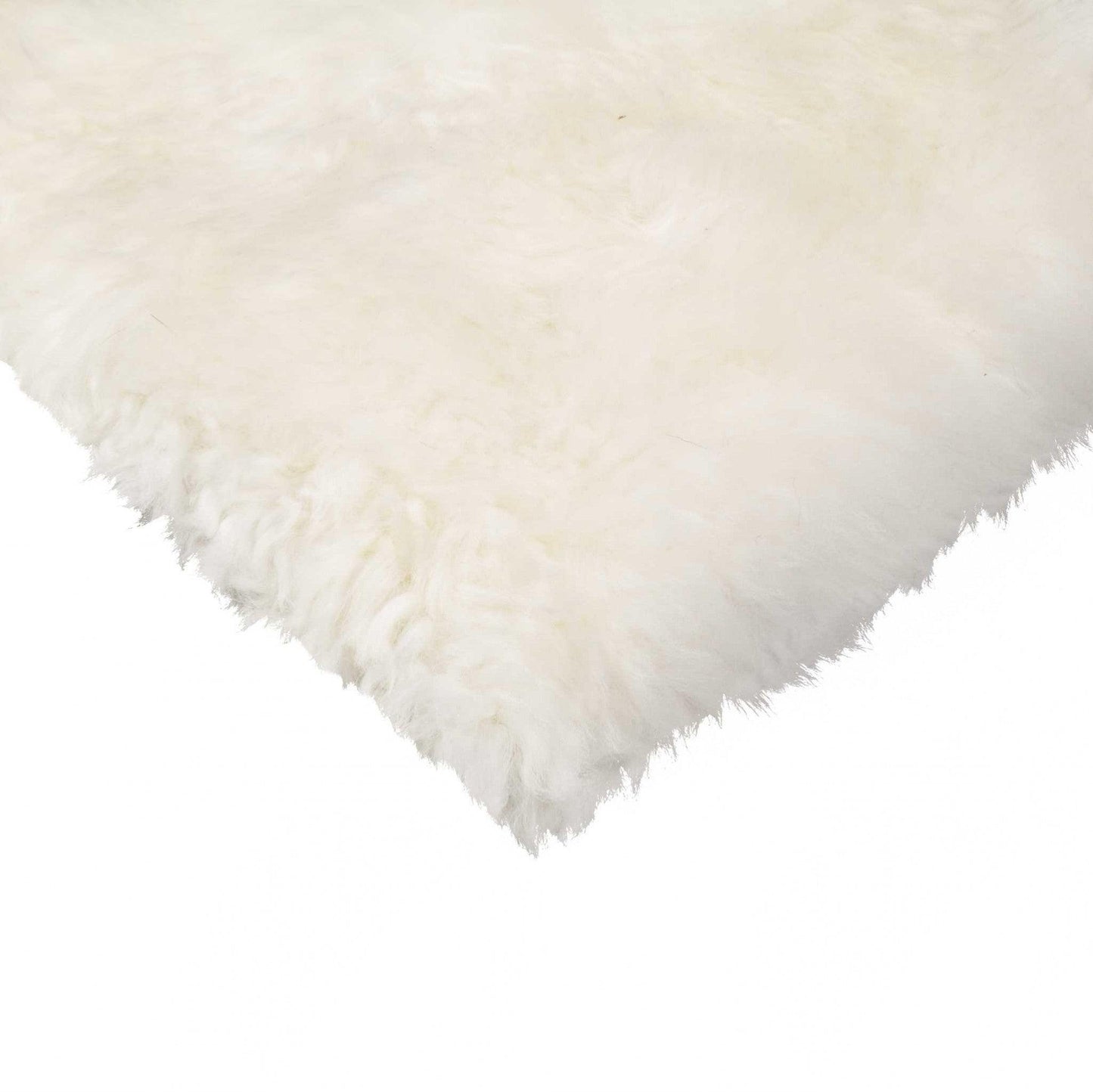 White Natural Sheepskin Chair Seat Cover - AFS