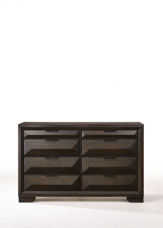 59" X 17" X 37" Espresso Rubber Wood Dresser - AFS