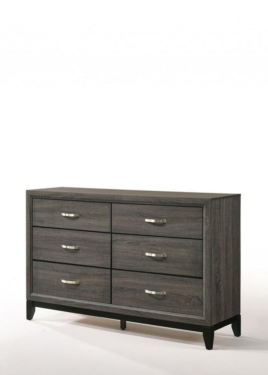 58" X 16" X 37" Weathered Gray Dresser - AFS