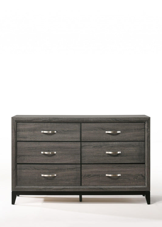 58" X 16" X 37" Weathered Gray Dresser - AFS