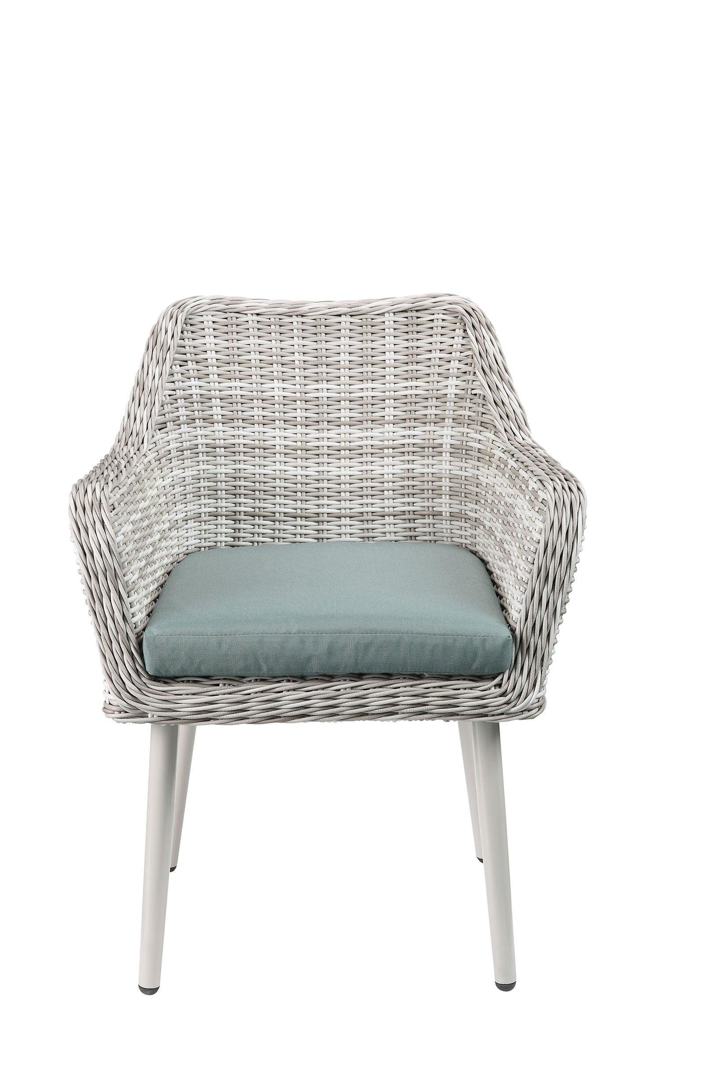 Updated Modern 3 Piece Gray Highback Wicker Patio Set - AFS