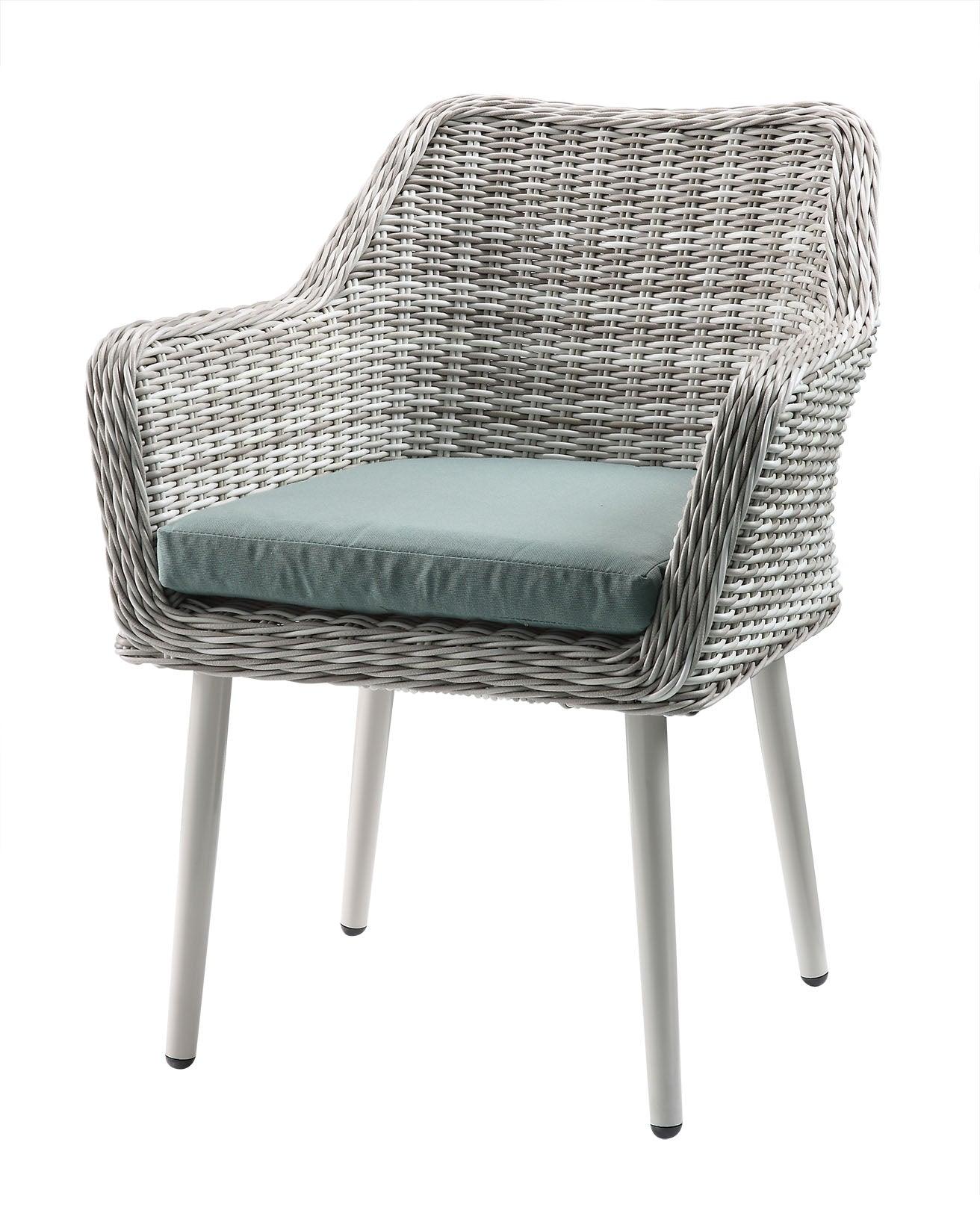 Updated Modern 3 Piece Gray Highback Wicker Patio Set - AFS
