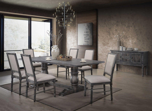 88" X 40" X 30" Weathered Gray Dining Table - AFS