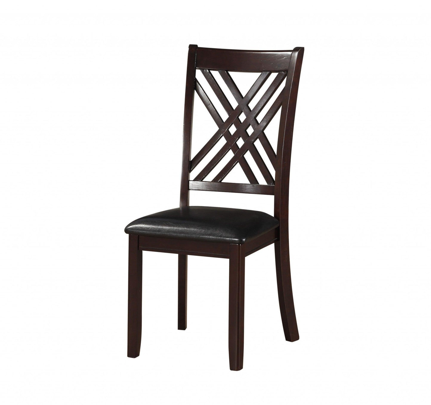 18" X 22" X 41" 2pc Black And Espresso Side Chair - AFS