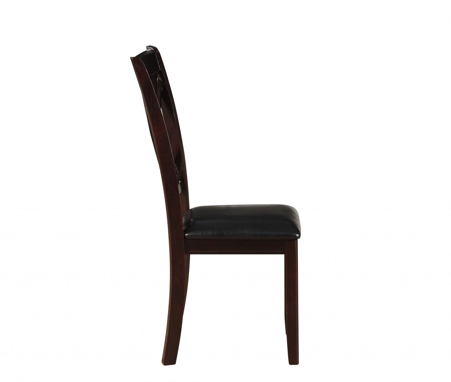 18" X 22" X 41" 2pc Black And Espresso Side Chair - AFS