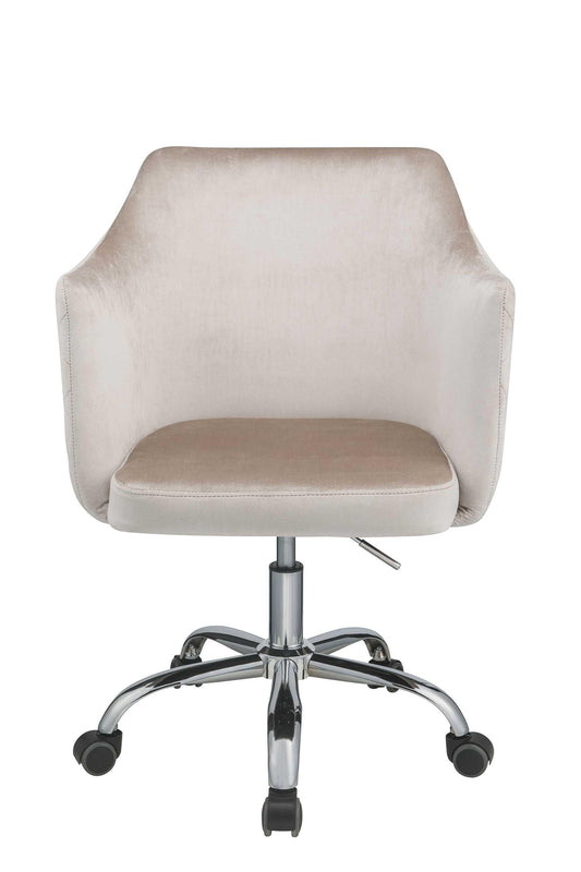 25" X 23" X 37" Champagne Velvet Office Chair - AFS