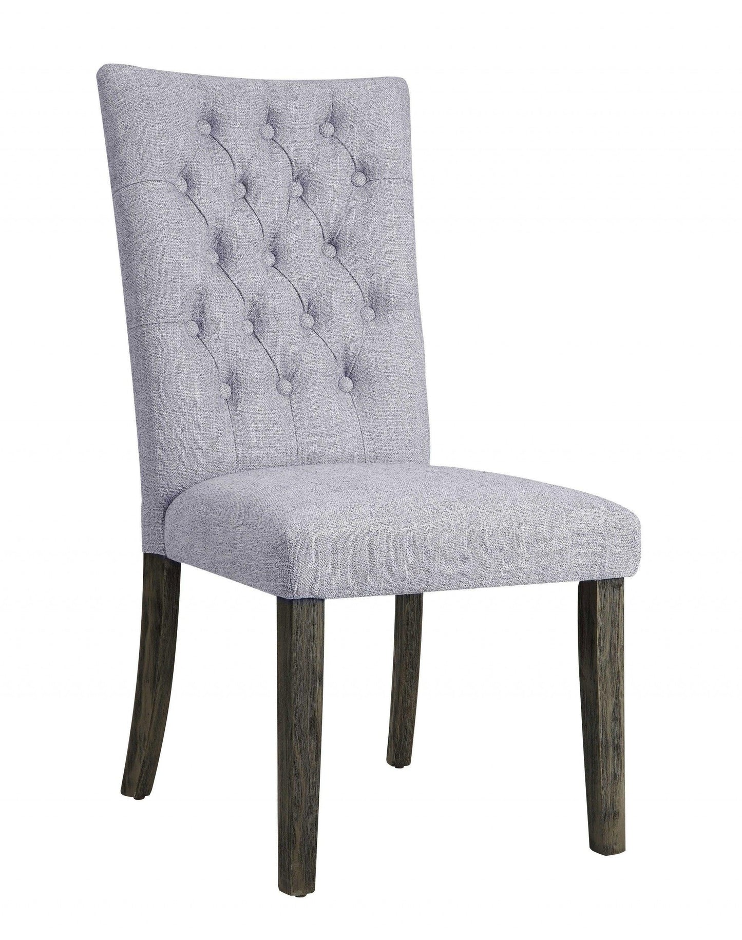 21" X 25" X 45" 2pc Gray Fabric And Gray Oak Side Chair - AFS