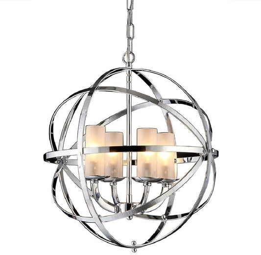 Qadira 4-light Chrome 18-inch Chandelier - AFS