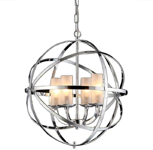 Qadira 4-light Chrome 18-inch Chandelier - AFS