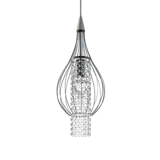 Xyza 1-light Crystal 7.5-inch Chrome-finish Chandelier - AFS