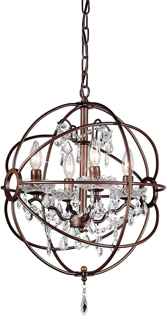 Edwards Antique Bronze 32-inch Chandelier - AFS