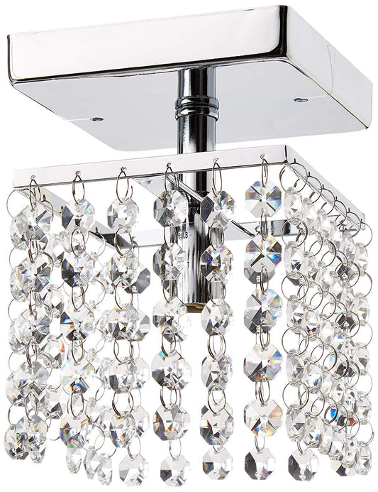 Jhea 1-light Crystal 5-inch Chrome Chandelier - AFS