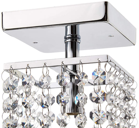 Jhea 1-light Crystal 5-inch Chrome Chandelier - AFS