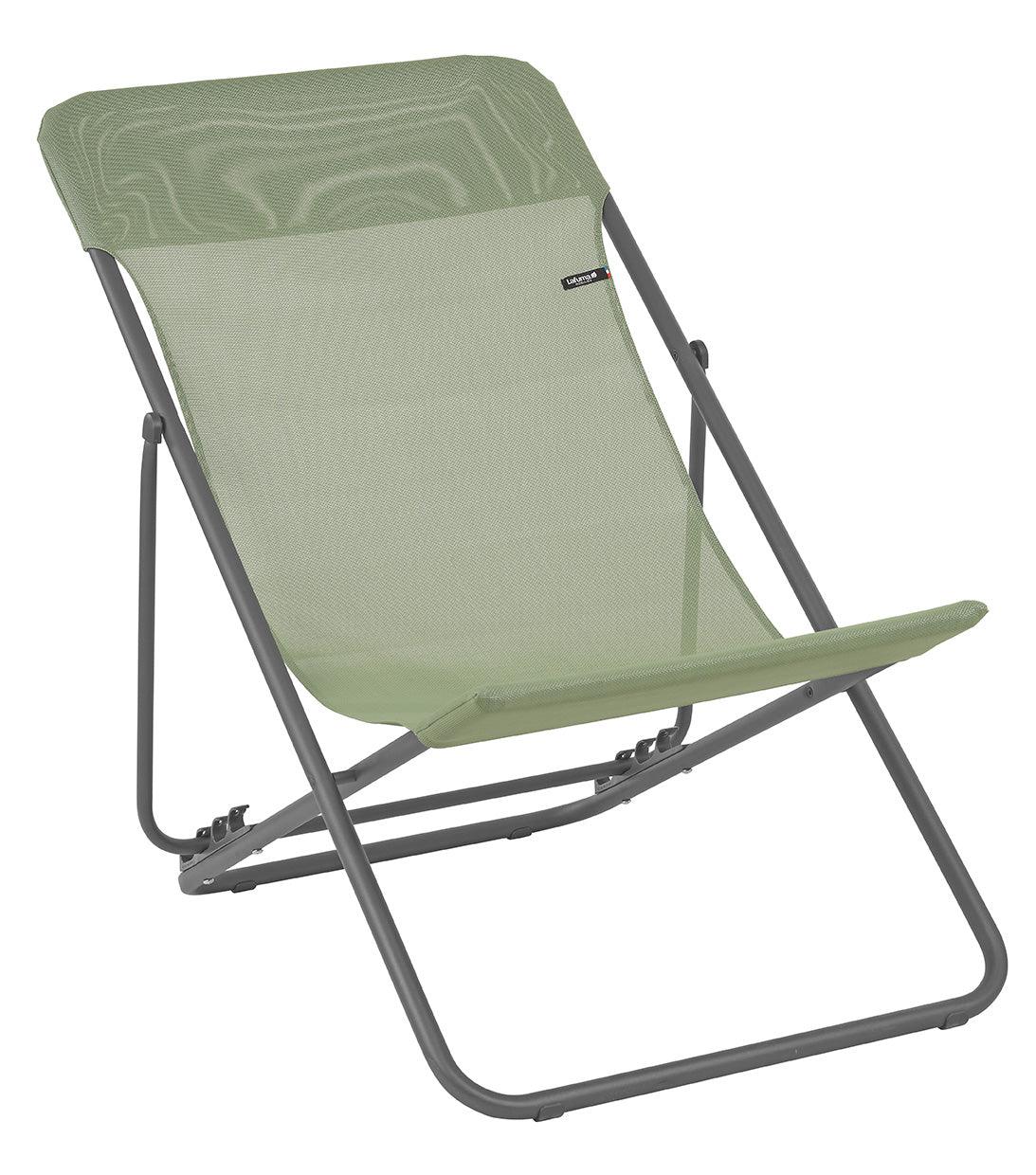 Set of 2 Moss Green European Folding Beach Chairs - AFS