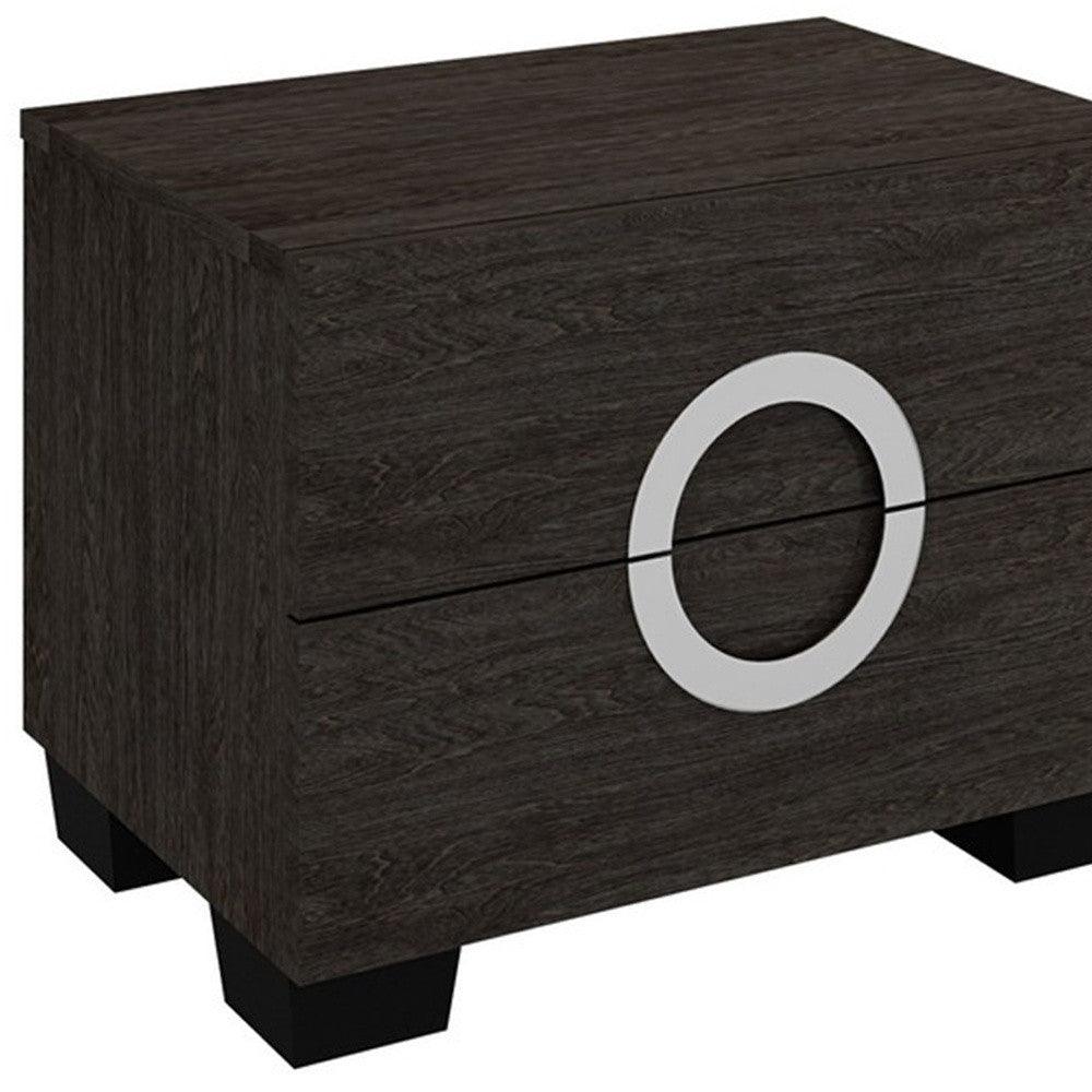 18" Refined Grey High Gloss Nightstand - AFS