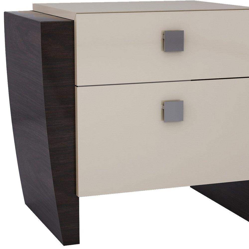 22" Refined Beige High Gloss Nightstand - AFS