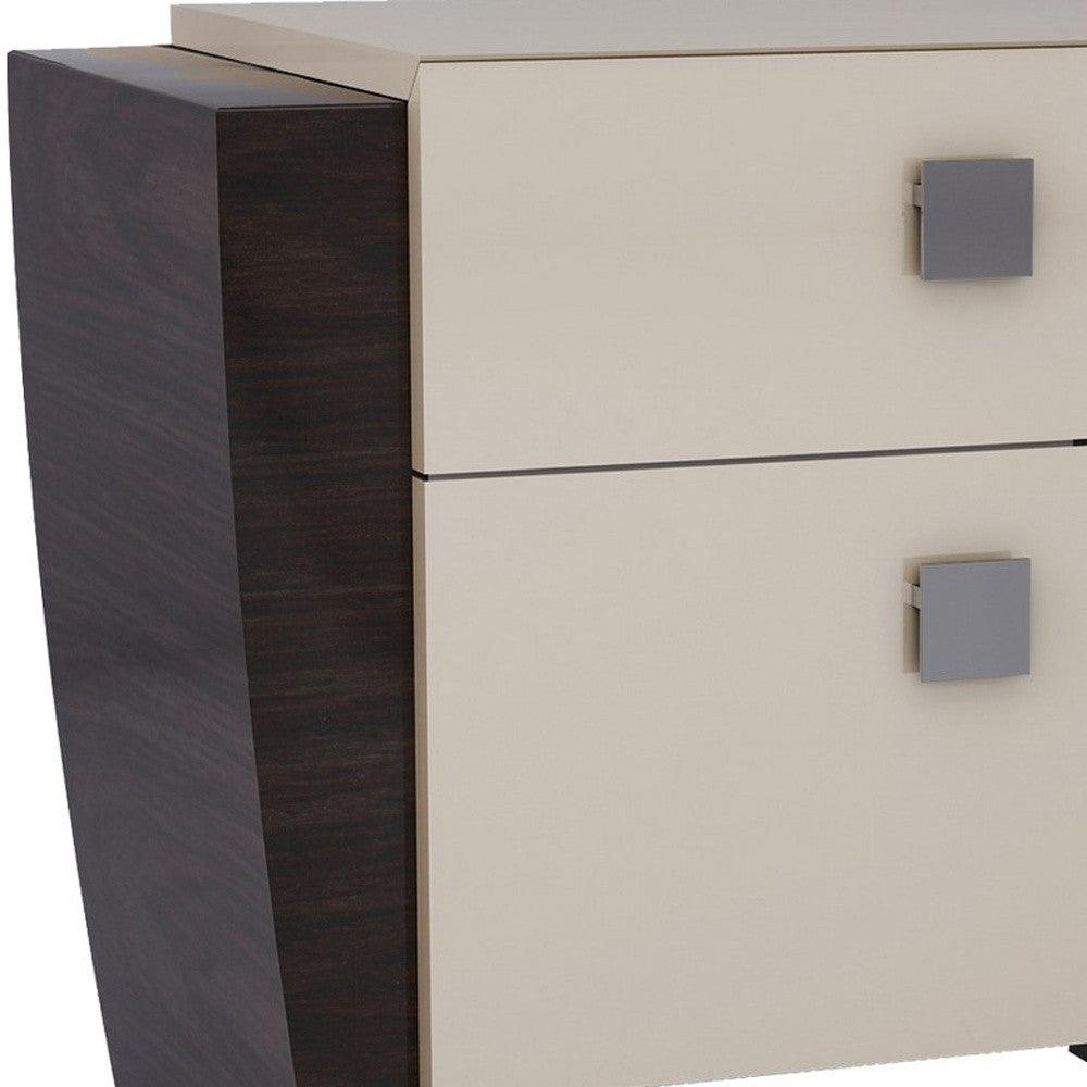 22" Refined Beige High Gloss Nightstand - AFS