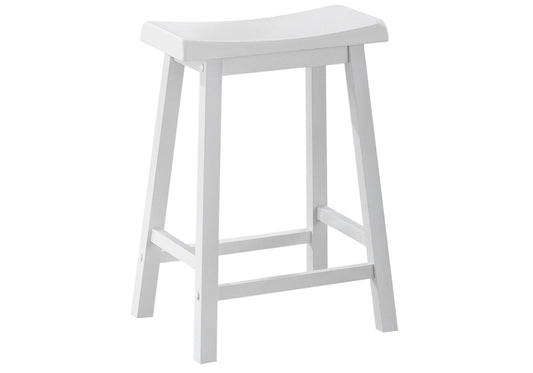 27.5" x 35" x 48" White Solid Wood Mdf Barstool - AFS