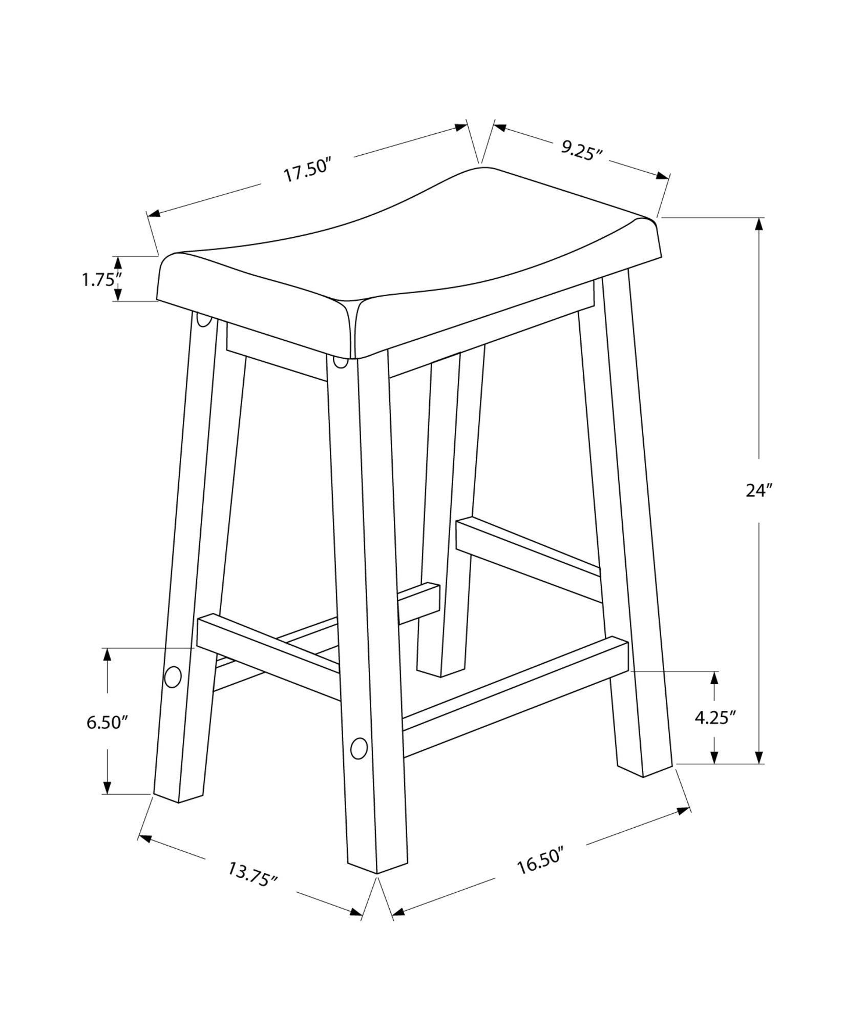 27.5" x 35" x 48" White Solid Wood Mdf Barstool - AFS