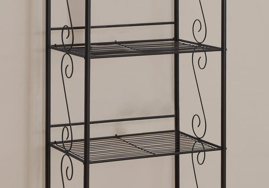 15.25" x 22" x 70" Brown Metal Shelf Bookcase - AFS